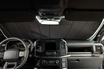 Covercraft UVS100 Custom Sunscreen for 2014-19 Silverado/Sierra 1500 (2019 Classic) & 2015-19 2500/3500 Without Lane Departure Warning System - Silver