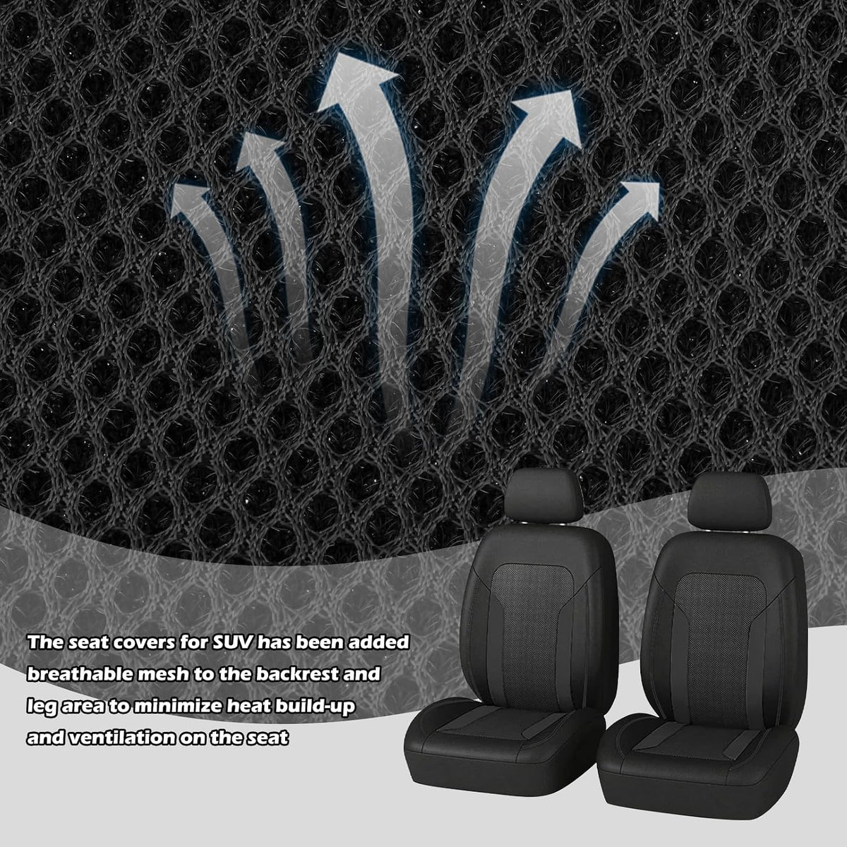 2 Pack Universal Car Seat Cover with Breathable Mesh Backrest,Comfortable Car Seat Protector with Foam Padding and Retaining Buckle,Highly Elastic Car Seat Covers Full Set (Pink)