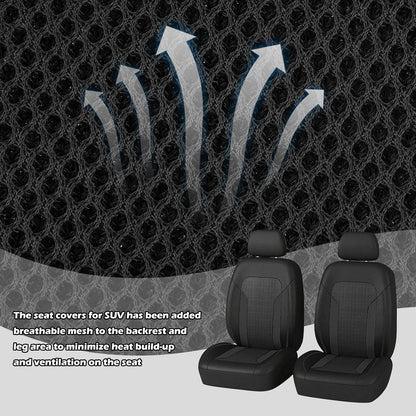 2 Pack Universal Car Seat Cover with Breathable Mesh Backrest,Comfortable Car Seat Protector with Foam Padding and Retaining Buckle,Highly Elastic Car Seat Covers Full Set (Pink)