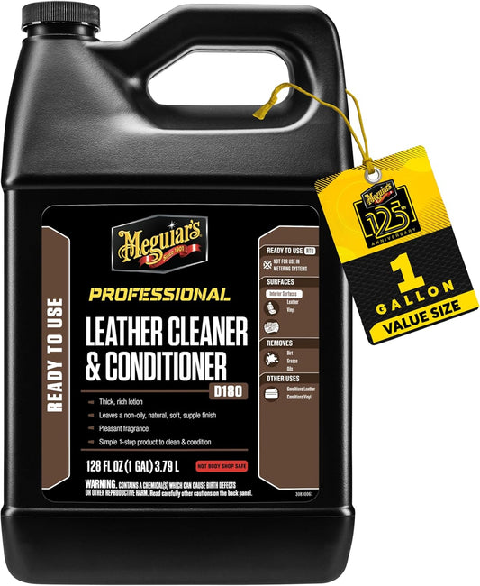 Meguiar's Shampoo Plus, Lubricating Car Wash Soap Lifts Dirt and Grime Off Car Surfaces, Cleans Paint Without Swirling or Scratching, Deepens Gloss and Boosts Shine, 1 Gal