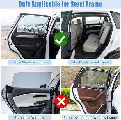 ZATOOTO Suede Car Window Shades 4PCS - Car Window Covers for Ultimate Privacy, UV Protection, and Heat Insulation, Side Window Sun Shade Perfect for Camping, Travel, Baby Safety, and Daily Use