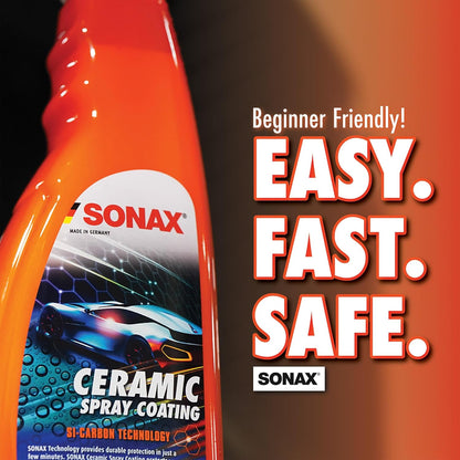SONAX Ceramic Spray Coating 257400 | Durable Ceramic Technology for High Gloss & Protection | Hydrophobic for All Paint Surfaces | Easy to Apply | Long Lasting Shine & Water Repellent Finish | 750ml