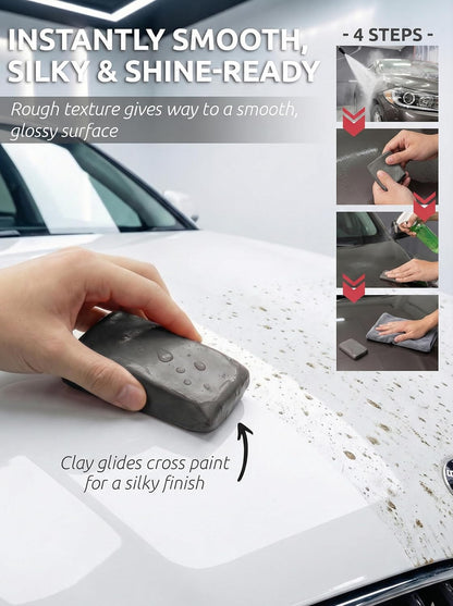 Car Clay Bars Auto Detailing 2 Pack 100g by TAKAVU, Premium Medium Grade Material, Auto Detailing Magic Clay Bar Cleaner for Cleaning Cars, RV, Boats and Bus (Red)