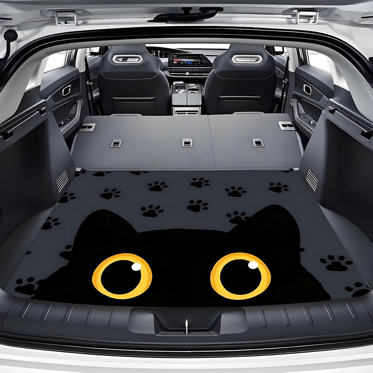 Universal Car Trunk Mat 29" x 39",Purple Colorful Flowers All Weather Trunk Protection Cargo Liner, Durable Cargo Mat Rear Trunk Liner,Stylish Vehicle Interior Accessories Suitable for Most Car Models