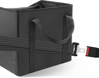 Car Organizer - Automotive Organizer for Front And Back Seat or Floor, Car Caddy Organizer with Divide, Handles and Multiple Mesh Pockets