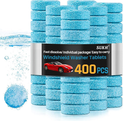 Sukh 150 Car Windshield Washer Tablets - Washer Fluid Tablets Glass Cleaner Concentrate Car Windshield Wiper Fluid Car Windshield Cleaner