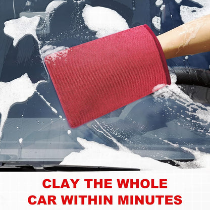 Clay Mitt Auto Detailing 4 Pack, Fine Grade Microfiber Car Clay Bar Mitt, DIY Detail Tool & Kit Car Detailing Alternative (Blue)