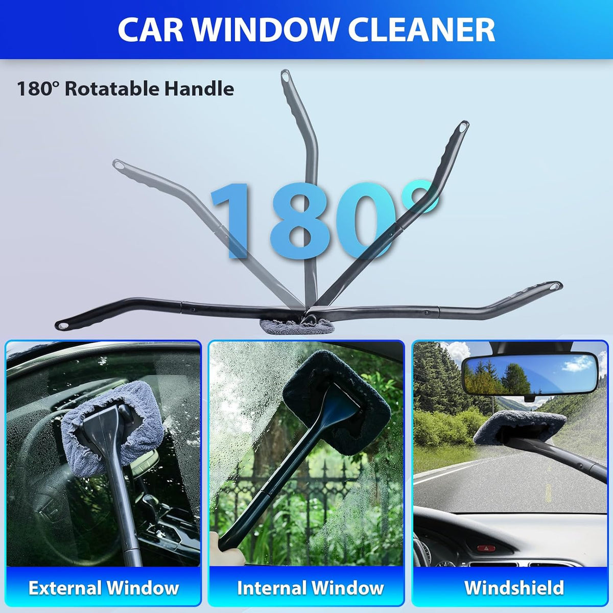 THINKWORK Car Cleaning Kit, Car Detailing Kit Interior Cleaner with High Power Handheld Vacuum, 10Pcs Detailing Brush and Storage Bag, Gray Auto Interior Cleaning Kit for Men
