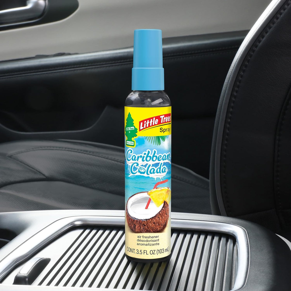 LITTLE TREES Car Air Freshener | Spray Provides a Long-Lasting Scent for Auto or Home | On-the-go Freshness | Black Ice, 6 Air Fresheners