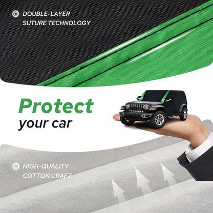 10-Layer Car Cover Waterproof All Weather for Automobiles, Soft Cotton Lining Outdoor Full Covers with Door Zipper, Universal Fit for Sedan 196"-208" L, Size A6 (See Size Chart)