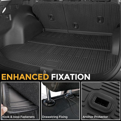 Floor Mats for Kia K5 2021-2026/Hyundai Sonata Gas 2020-2026, All Weather Floor Mats Trunk Cargo Liner Accessories, Full Coverage Set (Fit FWD Models)