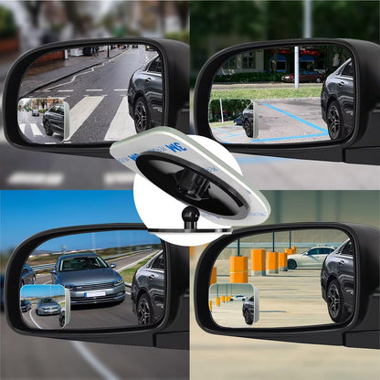 BFXM Blind Spot Mirrors 2 Pack, Car Accessories Frameless Side Mirror Blindspot Convex HD Glass, Side View Mirror Blindspot with Wide Angle Adjustable Stick for Car SUV and Trucks