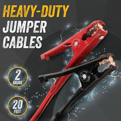 GOODYEAR Heavy Duty Jumper Cables for Car Battery - 4 Gauge Thick Wire, Extra Long 16 ft Booster Cables with Carrying Case for Cars, Trucks, SUVs, Emergency Roadside Kit Car Accessories