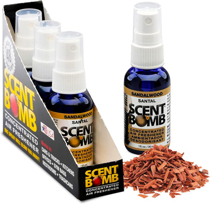 Scent Bomb Air Freshener Spray, Long-Lasting Odor Eliminator - Effective Deodorizer for Home & Car, Fresh Room Spray for Kitchen, Bathroom & Smell Neutralizer - 1 oz Pack of 4, Black Cherry Scent