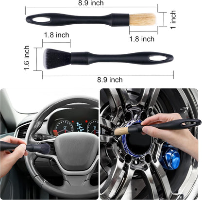 BABYSHEEP Car Tire Shine Applicator,Large Vegan Tire Shine Brush - Automotive Tire Dressing Applicator Brush with Storage Stand for Tire Detailing & Car Wash Kit, Black, 3.6 Inch Length (Black)
