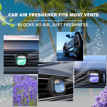 SCENTORINI Car Air Freshener Vent Clips, 3 Vent Clips &12 Refills, New Car, Lavender, Sea Breeze Scent, Auto Fresheners for Men Women, Long Lasting Automotive Air Fresheners for Car Odor Eliminator