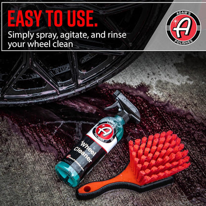 Adam's Polishes Wheel Cleaner 16oz - Tough Wheel Cleaning Spray for Car Wash Detailing | Rim Cleaner & Brake Dust Remover | Safe On Chrome Clear Coated & Plasti Dipped Wheels | Use w/Wheel Brush