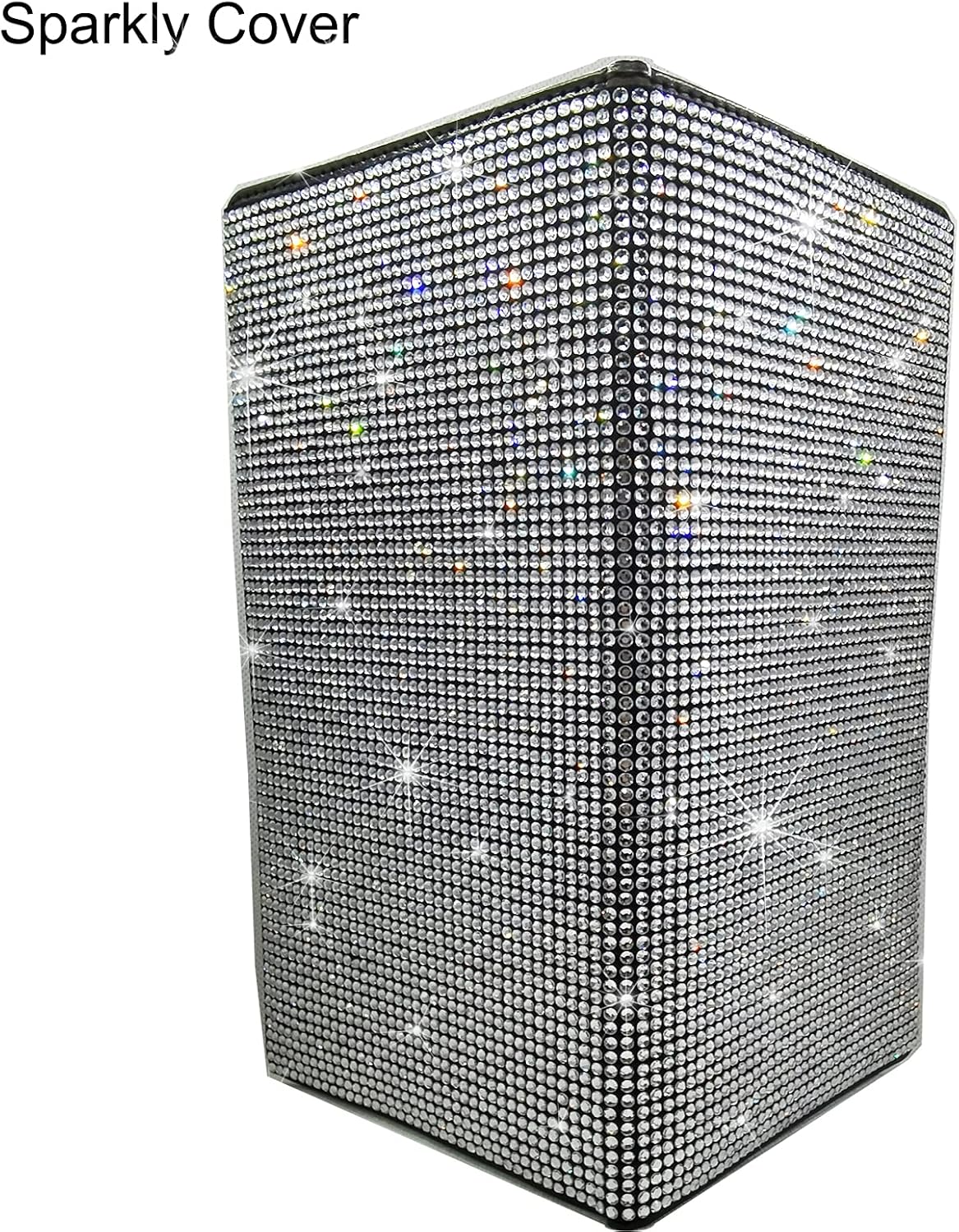 Bling Rhinestone Artificial Diamond Car Registration and Insurance Document Holder, Glitter Car Essentials Glove Box Organizer Compartment Bling Silver, Medium