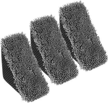 3 PCS Tire Shine Applicator Sponges, Microfiber Tire Brightener Applicator Pad Durable and Reusable Tires Dressing Applicators Pad, Tires Applicator-Pad for Car Detailing Cleaning Sealant Conditioner
