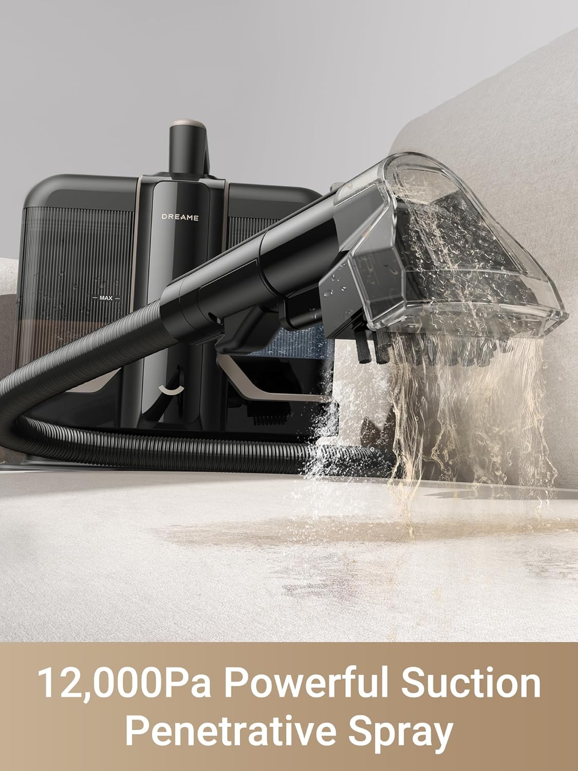 DREAME N20 Steam Carpet Cleaner Machine with Steam & Hot Water Wash, Portable Upholstery Cleaner with Self Cleaning, 17Kpa Suction, Perfect for Pet, Car, Auto, Carpet, Rug, Auto-Mix Solution