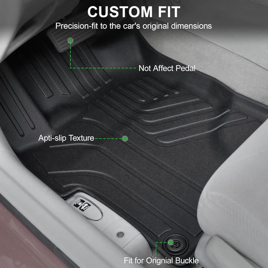 Floor Mats for Honda Accord 2023-2025 2026 (Include Gasoline & Hybrid), TPE All Weather Durable Floor Liners Door Sill Guards for Honda Accord Accessories