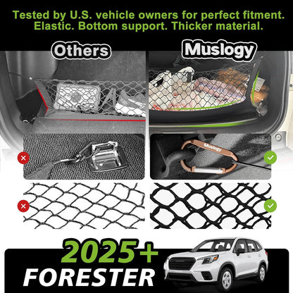 Muslogy Truck Bed Cargo Net Trunk Netting Compatible with 2023-2025 2026 Honda CR-V Accessories, Pickup Cargo Organizer SUV Sedan Storage Net w/Heavy Duty Carabiners - Colors B
