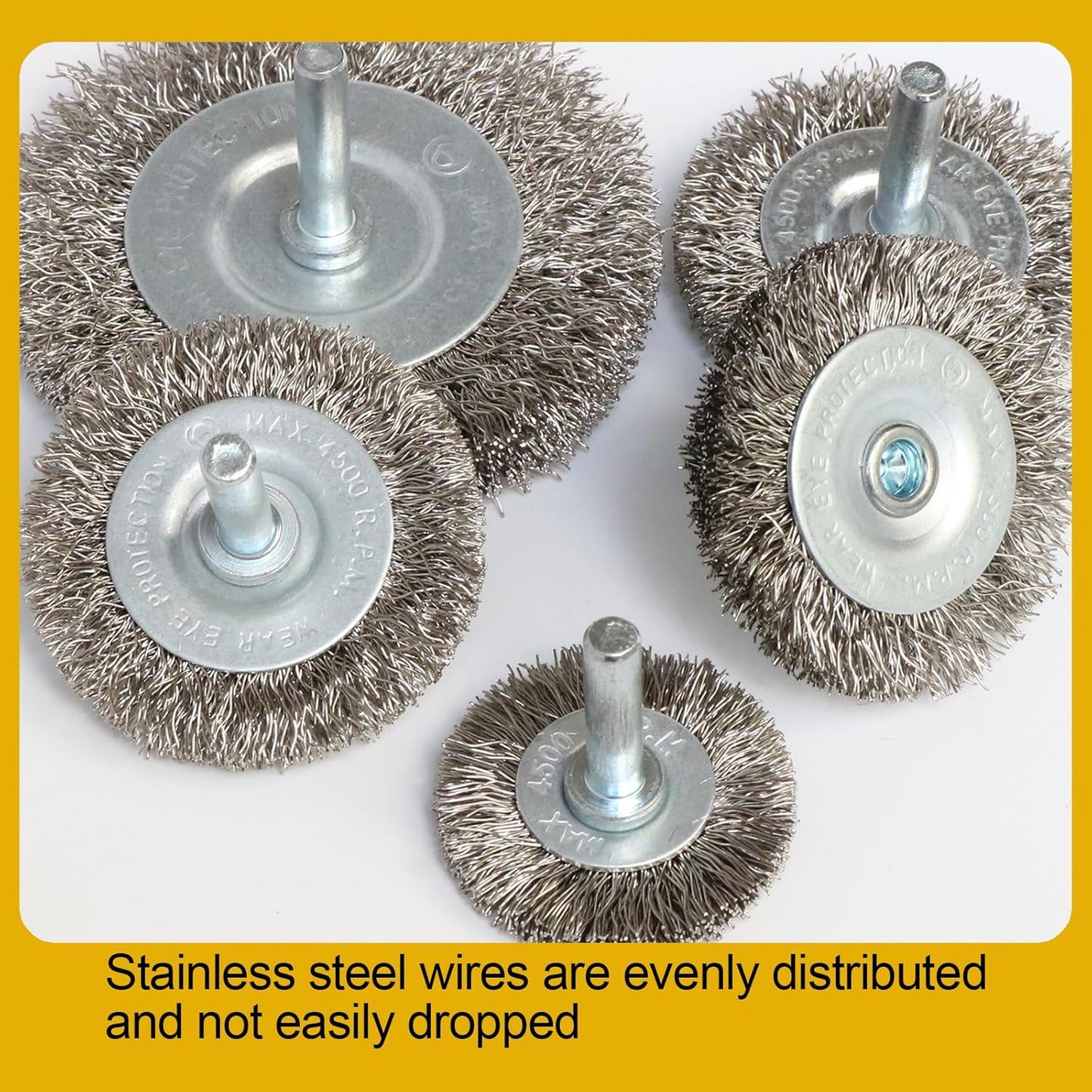 10PCS Stainless Steel Wire Wheel Brush Set,Cup Wire Brush for Drill with 1/4 Inch Shank, Wire Brushes for Cleaning Rust Removal, Corrosion & Scrub Surfaces