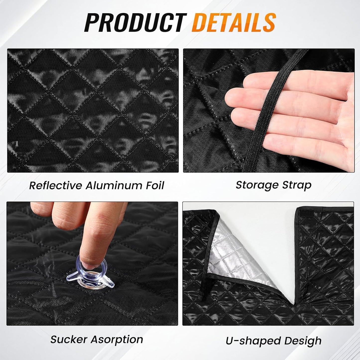 Iridescent Sun Shade for Car Windshield, Foldable Universal Car Windshield Upgrade Sunshade Enhanced UV Rays Reflective Sun Visor Shade Keeps Vehicle Cool