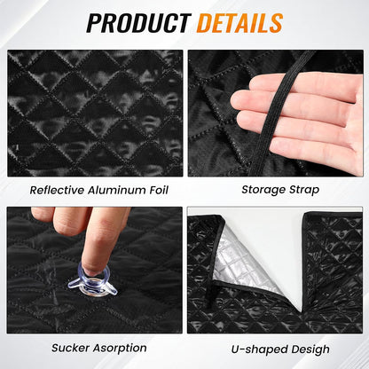 Iridescent Sun Shade for Car Windshield, Foldable Universal Car Windshield Upgrade Sunshade Enhanced UV Rays Reflective Sun Visor Shade Keeps Vehicle Cool