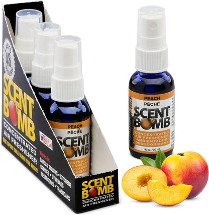 Scent Bomb Air Freshener Spray, Long-Lasting Odor Eliminator - Effective Deodorizer for Home & Car, Fresh Room Spray for Kitchen, Bathroom & Smell Neutralizer - 1 oz Pack of 4, Black Cherry Scent