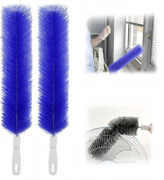 Bendable Microfiber Head, 2026 Fan Cleaner Brush Reusable Dust Remover Washable ldeal for Electric Fans Air Conditioning, Home Car Vents, Curtain (Mixed 2 Pcs)