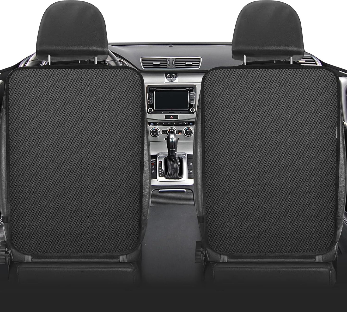 Meolsaek Kick Mats Back Seat Protector, Waterproof Oxford Seat Back Protector, Car Seat Back Protector for Kids, Back of Seat Protector for Kids Feet Car Seat (Black A -1pc)