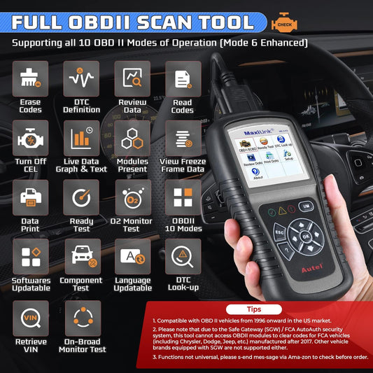 Autel AutoLink AL519 OBD2 Scanner Enhanced Mode 6 Car Diagnostic Tool Check Engine Code Reader CAN Scan Tool, Advanced Ver. of AL319