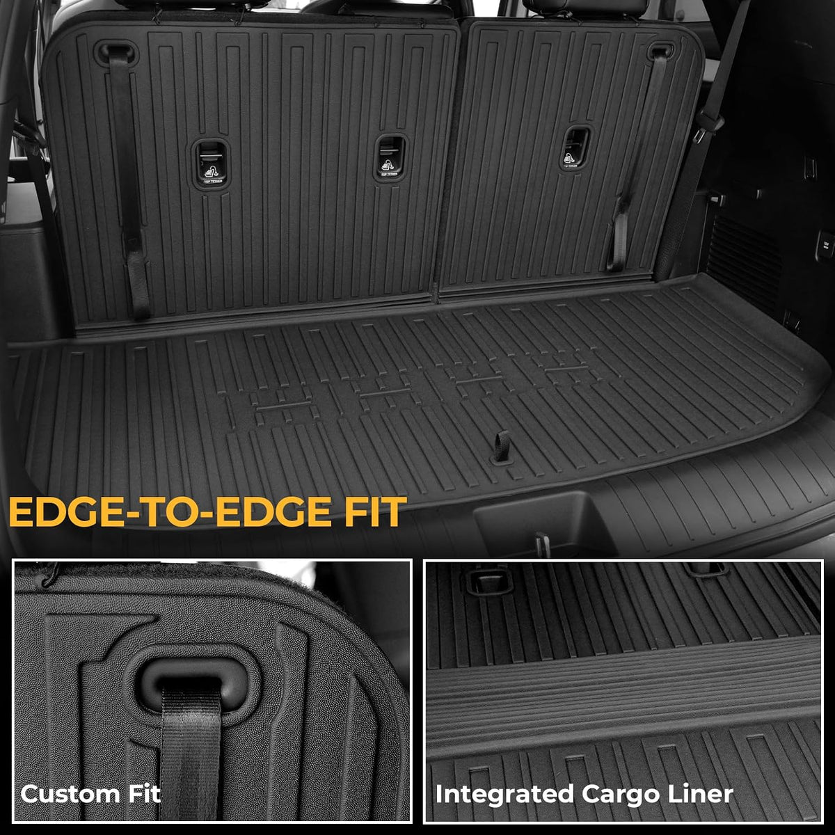 Floor Mats for Kia K5 2021-2026/Hyundai Sonata Gas 2020-2026, All Weather Floor Mats Trunk Cargo Liner Accessories, Full Coverage Set (Fit FWD Models)