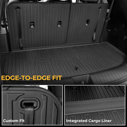 Floor Mats for Kia K5 2021-2026/Hyundai Sonata Gas 2020-2026, All Weather Floor Mats Trunk Cargo Liner Accessories, Full Coverage Set (Fit FWD Models)