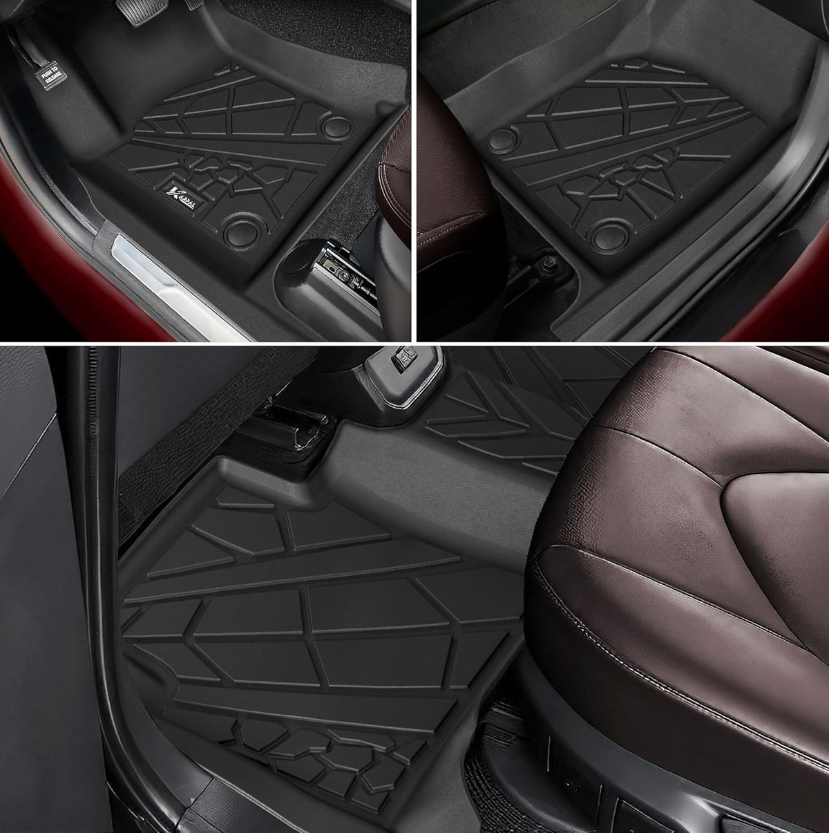 KARPAL Floor Mats for 2007-2013 Chevy Silverado & GMC Sierra 1500 Crew Cab / 2007-2014 2500/3500 HD(Footwell Coverage), All-Weather TPE Custom Fit Floor Liners Car Accessories