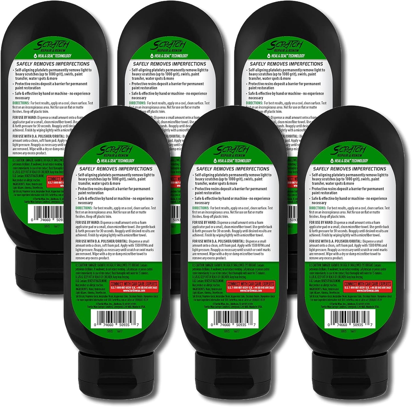Turtle Wax Scratch Repair and Renew, Car Scratch Remover, Tackles Swirl Marks, Paint Transfer, Headlight Oxidation, Water Spot Remover for Cars, Safe for All Paint Colors, 7oz (Pack of 1)