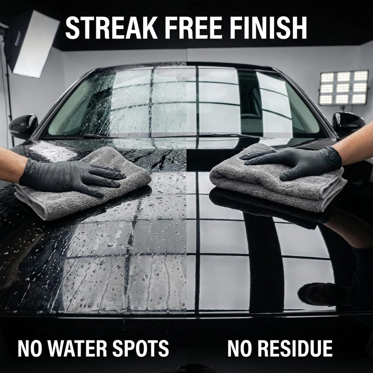 2 Pack Professional Large Microfiber Car Drying Towels (31" x 24"), Scratch Free, Lint Free, Highly Absorbent Quick Drying Towel Cloth for Cars, SUVs, RVs, Trucks Boats, Car Detailing