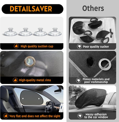 2026 New Upgrade Car Window Shades for Side Window 25"X15"(2 Pack),Car Window Shade for Baby Suction Cup,Sun Shade Side Window Can Blocks 99.98% UVR
