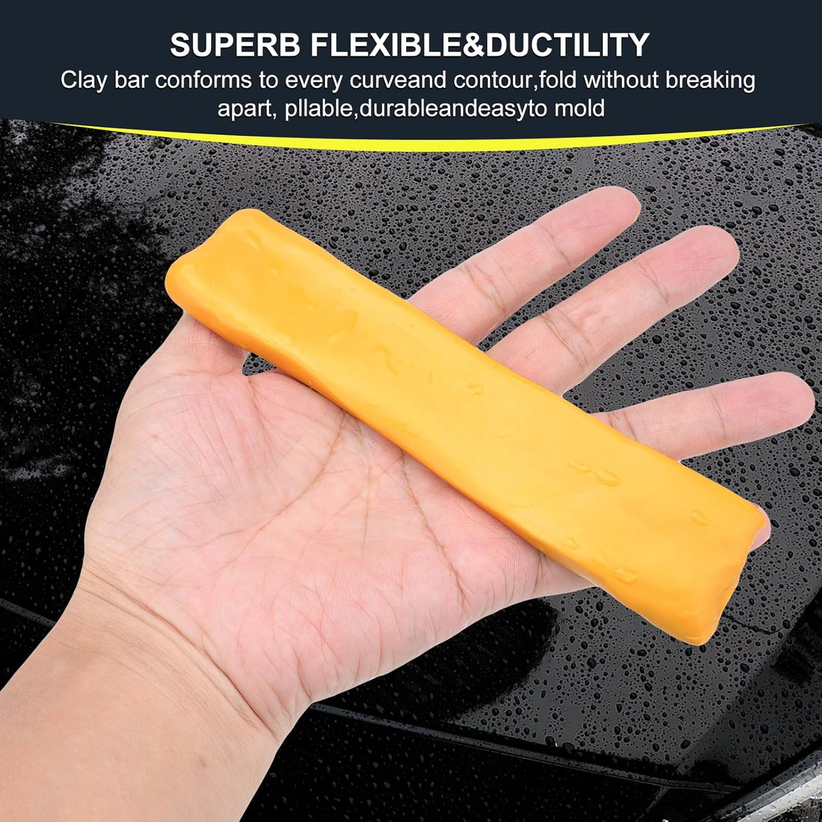 Car Clay Bar 4 Pack 400g, Premium Grade Clay Bars Detailing Magic Clay Bar Cleaner Auto Wash Bars with Washing and Adsorption Capacity for Car Wash Car Detailing Clean,RV, Bus,Glass Cleaning