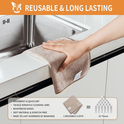 MR.SIGA Microfiber Cleaning Cloth, All-Purpose Microfiber Towels, Streak Free Cleaning Rags, Pack of 12, Grey, Size 32 x 32 cm(12.6 x 12.6 inch)
