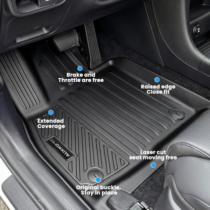 Auxko All Weather Floor Mat & Cargo Mat Fit for 2026 2025 2024 2023 2022 Hyundai Tucson Hybrid(Not PHEV) TPE Liner Tucson Accessory Set All Season Odorless Anti-Slip Floor Liner