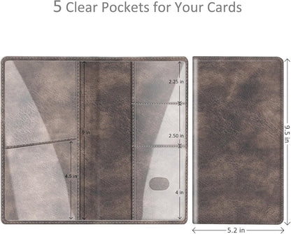 FINPAC Car Registration and Insurance Card Holder, Vehicle Glove Box Card Organizer Wallet Automobile Accessories for License
