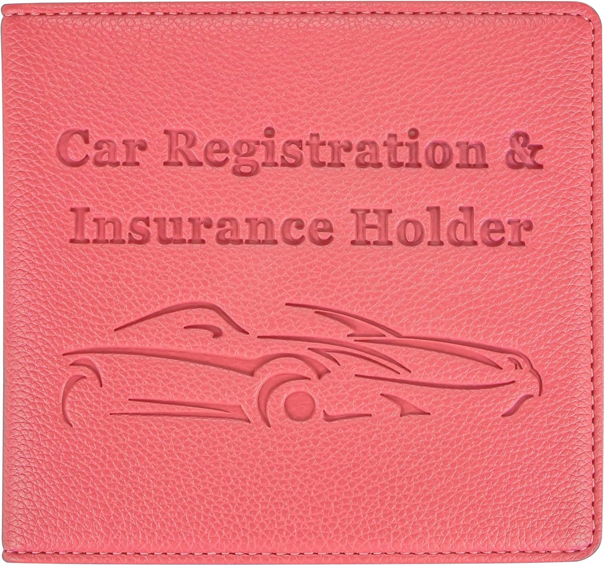Car Registration and Insurance Holder, Premium PU Leather Vehicle Glove Box Car Organizer Men Women Wallet Accessories Case for ID, Driver's License - Blue