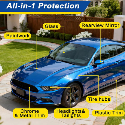 Ceramic Coating Spray for Cars, Quick Effect Coating Agent for Car Paint Care, Extreme Hydrophobic Car Wax Spray for High Gloss Shine & Smooth Finish, Detailer for Cars, Trucks, RVs & Boats (1PCS)