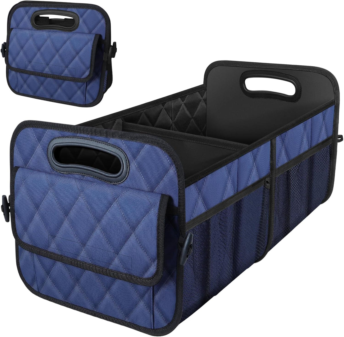 Deosk Car Trunk Organizer for SUV, Car Organizers and Storage with Reinforced Handles, Car Accessories for Women/Men 50LWaterproof Polyester Trunk Organizer, Black