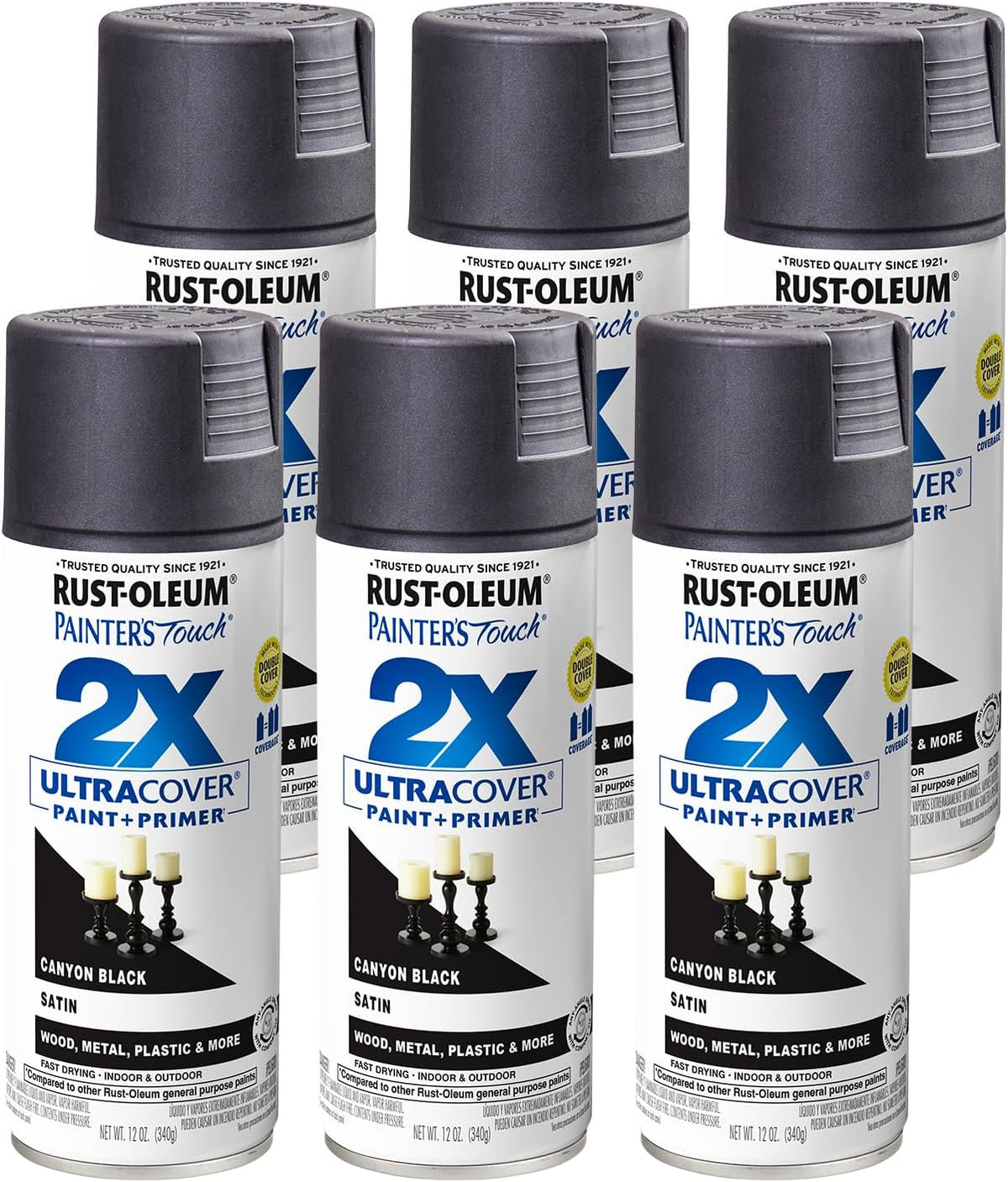 Rust-Oleum 334029 Painter's Touch 2X Ultra Cover Spray Paint, 12 oz, Gloss Clear - Colors A