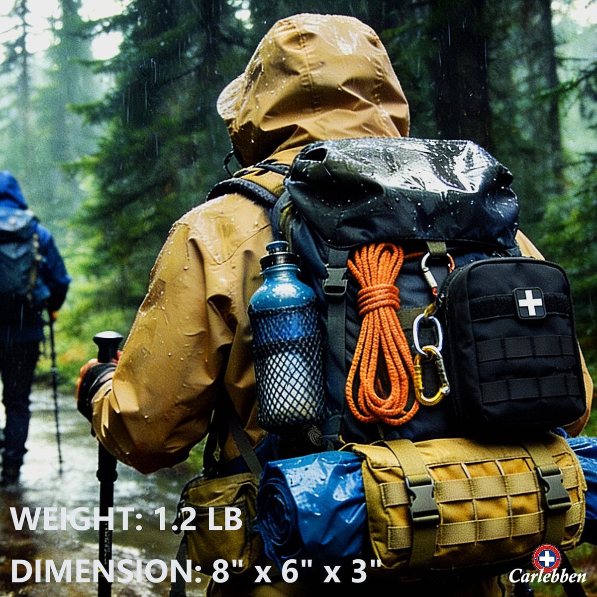 Carlebben EMT Pouch MOLLE Ifak Pouch Tactical MOLLE Medical First Aid Kit Utility Pouch (With Medical Supplies)