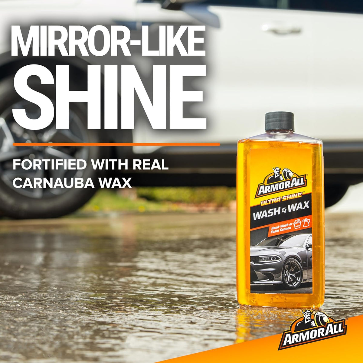 Armor All Complete Car Care Kit - 4-Piece Bundle with Car Wash & Wax, Glass Cleaner Wipes, Tire Foam & UV Protectant Spray, Gift for Car Lovers