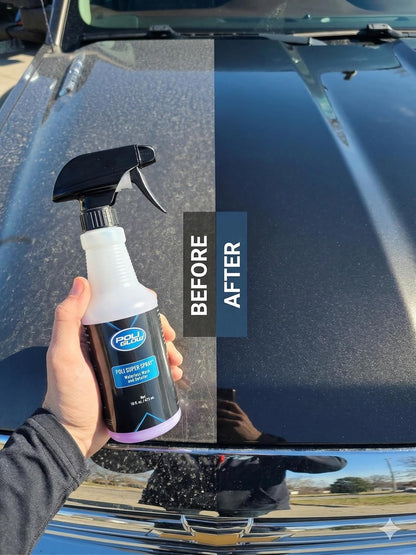 Poli Super Spray® Waterless Cleaner–No Rinse Car, Boat & RV Wash Streak-Free, High Gloss, Non-Abrasive Safe for Gelcoat, Fiberglass, Painted Surfaces, Glass, Plastic, Rubber & Vinyl–Quick & Easy